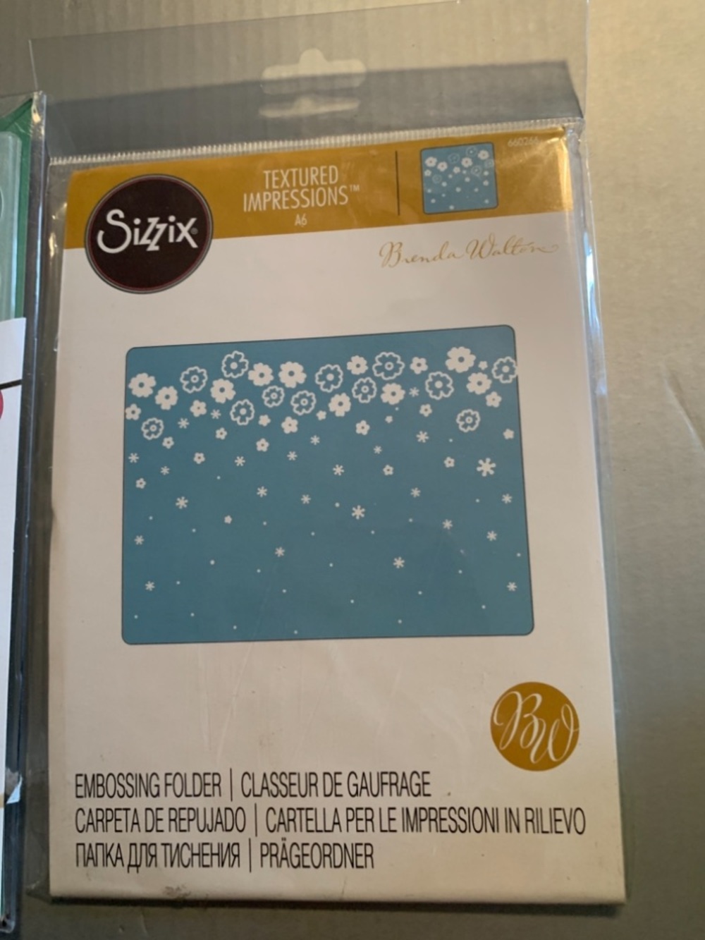Sizzix Embossing Folder Floral Cascade